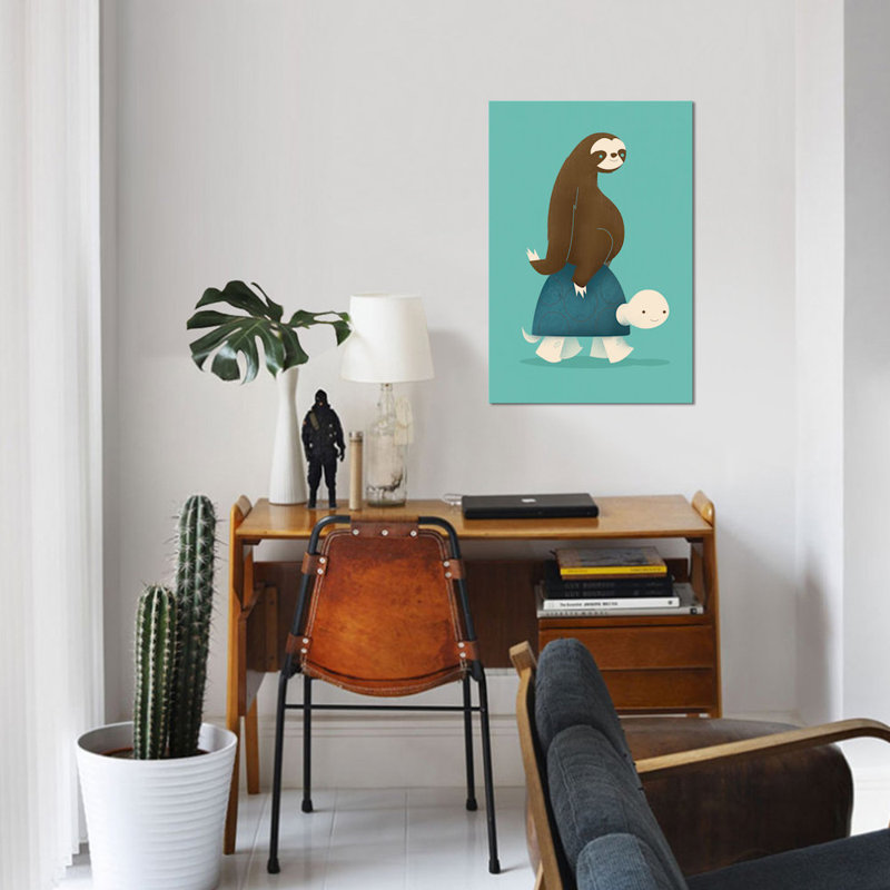 « slowe », impression sur toile, H 18 po x l 12 po x P 1,5 po, Toile tendue, Pas de tapis