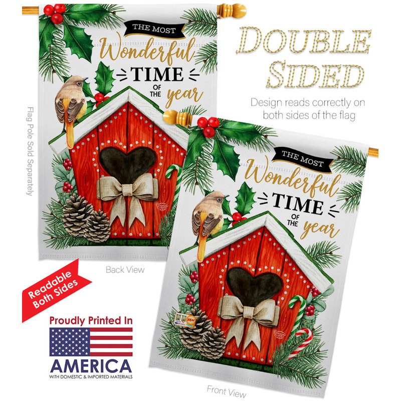 Double Sided 40'' H x 28'' W Polyester Flag Set