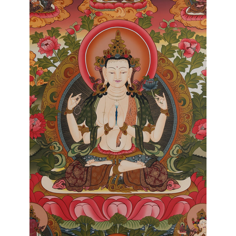Chenrezig (Avalokiteshvara) (Thangka sans brocart)