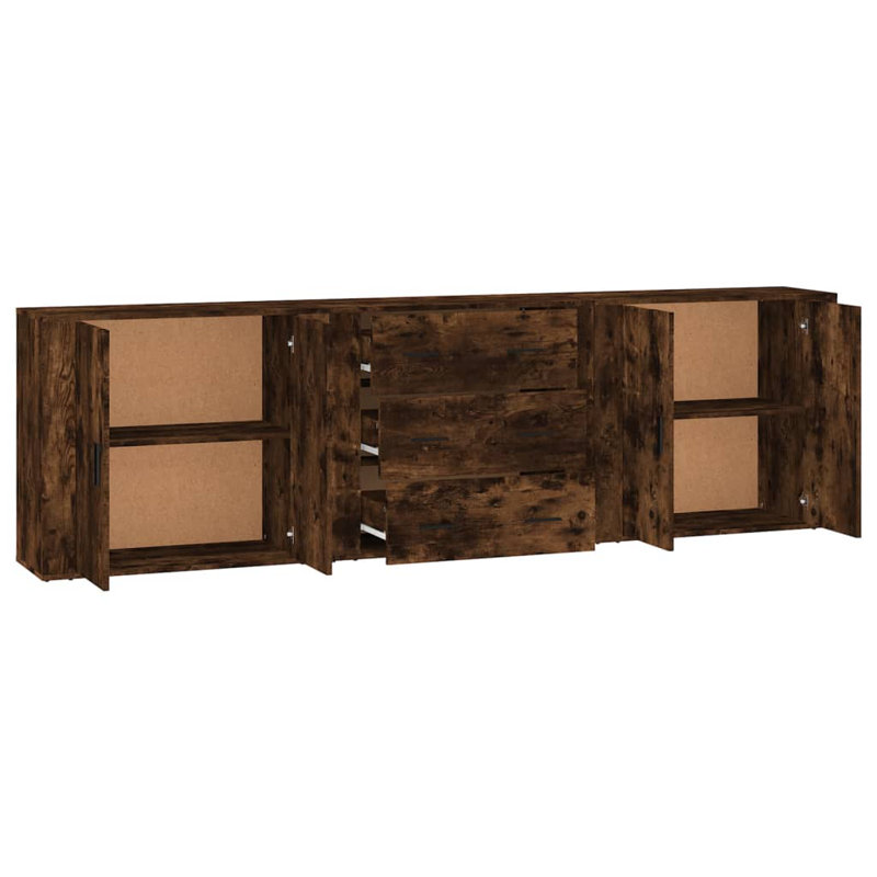 Mazon Display Cabinet, Smoked Oak