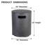 Couvercle de réservoir de propane rond gris l 16 po x H 20 po Marabe-125845616