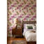 Papier peint floral lavande, fresque murale botanique.-459365570