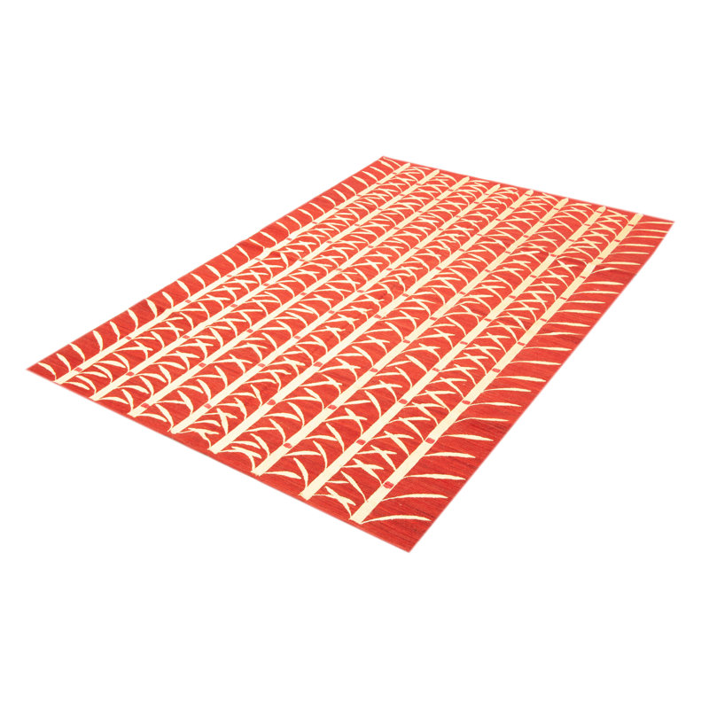 Kilim rouge Ankara 6 pi 6 po x 9 pi 7 po