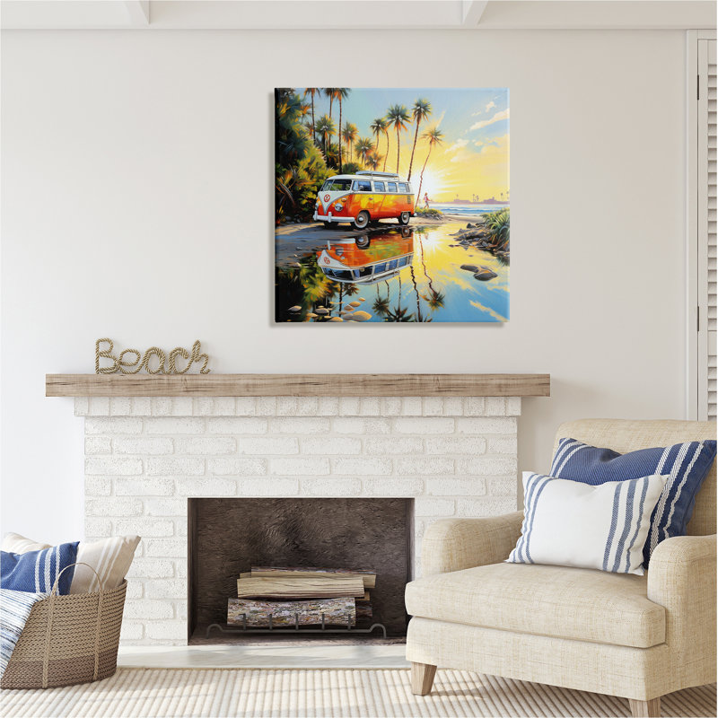 «Tropical Summer Van» par Ray Powers, reproduction sur toile tendue, H 30 po x l 30 po x P 1,5 po