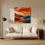 Aquarelle, paysage 44, art mural en métal noir-2030483498