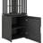 Rotating Bookcase With Storage Cabinet, Bamboo Bookshelf 360° Spinning 7 Tier Tall Narrow Display Tower Shelf, Black-372809617