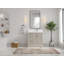 Meuble-lavabo sur pied simple 36 po avec plateau en quartz Alys