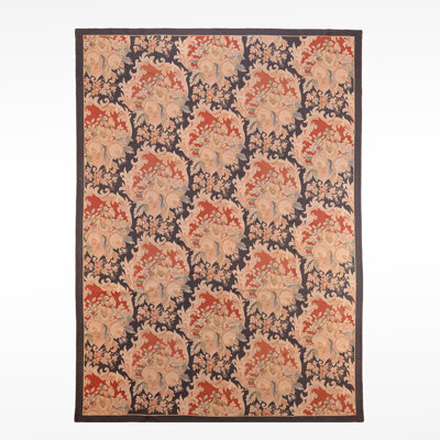 Tapis noir en laine noué à la main Original Original