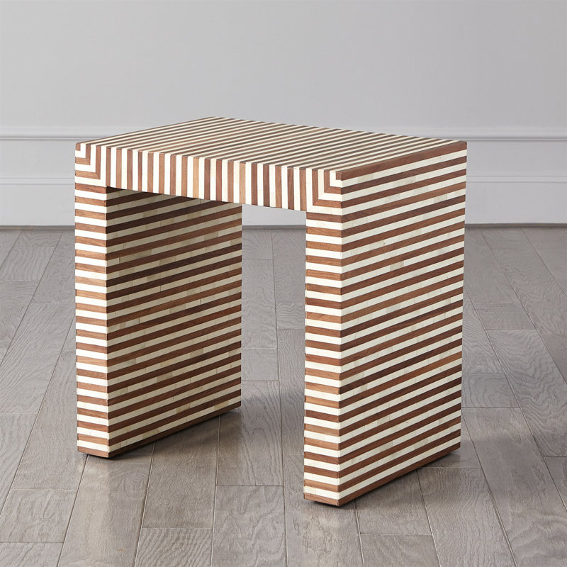 Sienna Nesting End Table-Walnut/Bone-Lg