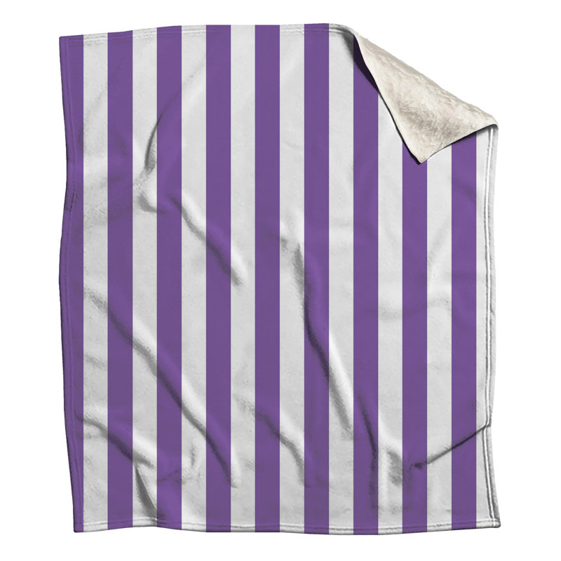 Vertical Purple Stripes Blankets, L 60 po x H 80 po