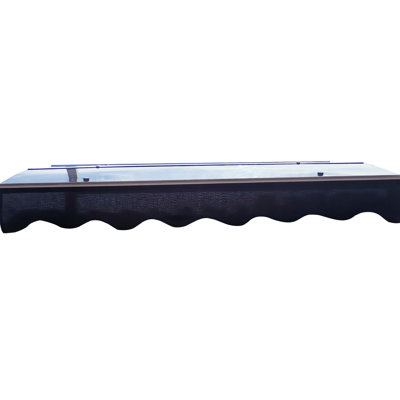 Door Window Awning 59"X34" - Valance Heat Polycarbonate Strong Brackets Protected Wind Shade