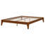 Base de lit plateforme en bois avec support en lattes de bois-219909526