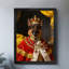 Black Framed Vintage German Shepherd The King Wall Art Retro Style Framed Prints-1858382971