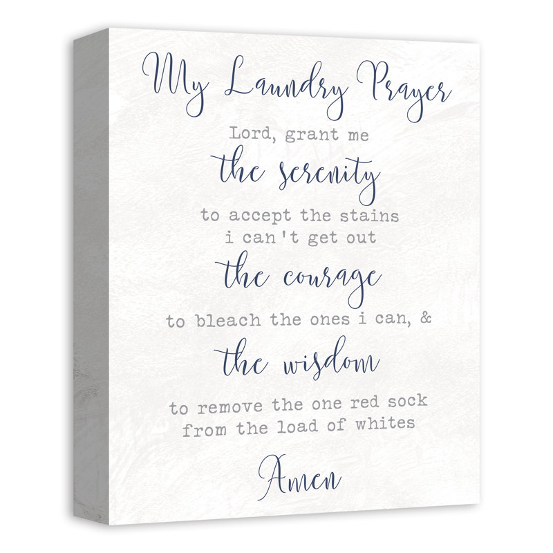 " Laundry Prayer "