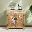Armoire de rangement pour chaussures en bois massif 16 paires