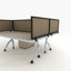 Panneau d'intimité acoustique fixé au bureau-16490100-16490105-16490120