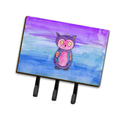 Garde-hibou ou porte-clé aquarelle