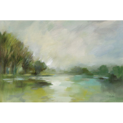 Lakeside Fog 1 Piece Wrapped Canvas Painting