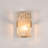 1-light Gold Metal Textured Glass Wall Sconce Set
