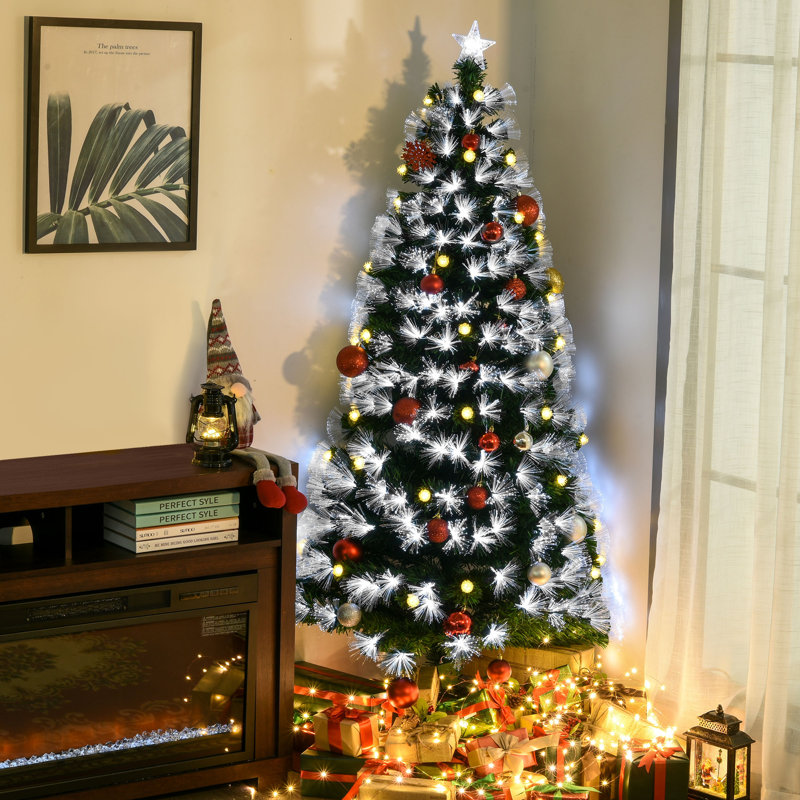 Durham Lighted Artificial Fir Christmas Tree, 6ft.