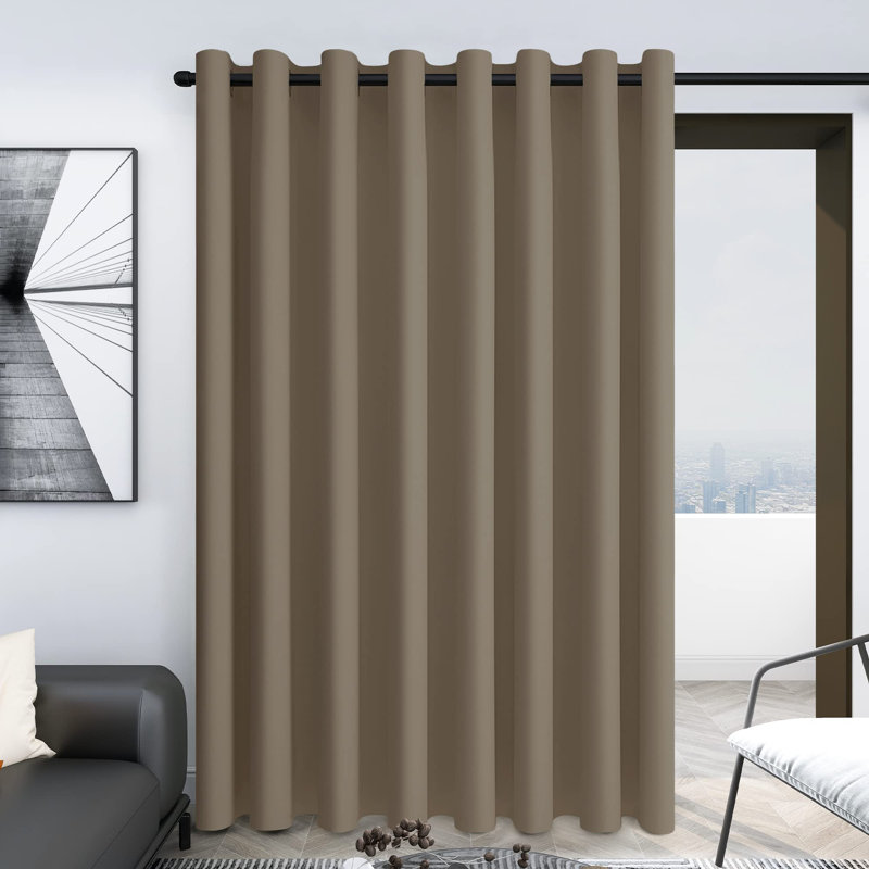 Penkridge Room Darkening Curtain Single Panel, 100" W x 84" L, Turquoise