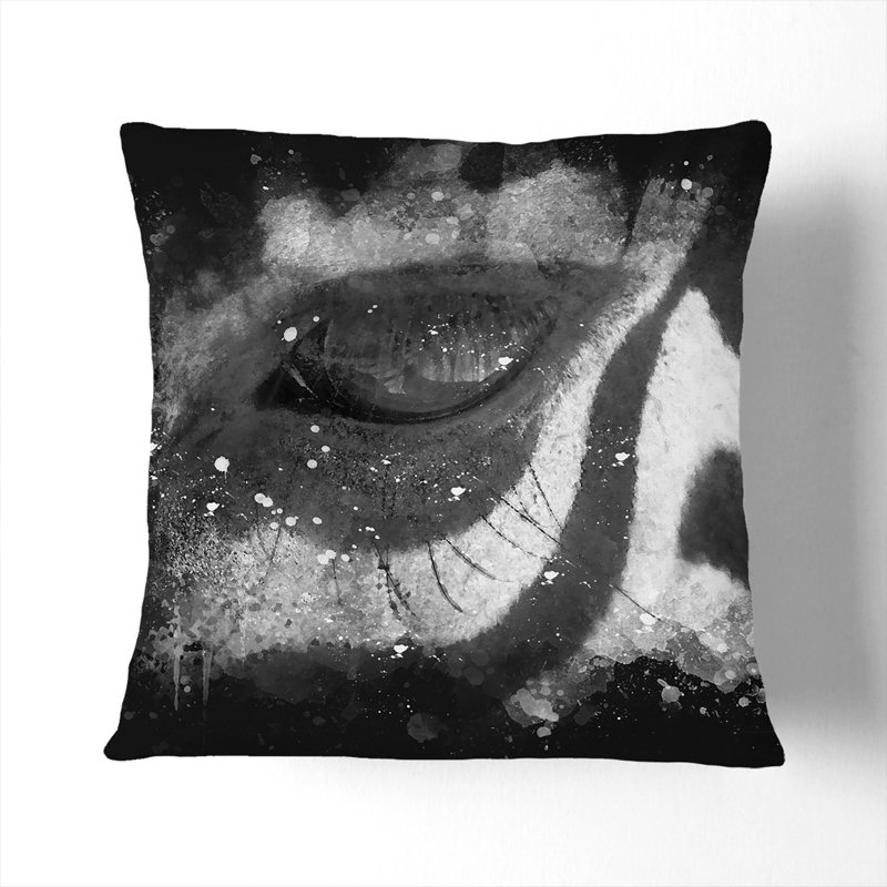 Zebra Vol.3 Paint Splash Square Throw Cushion, 40cm H x 40cm W x 15cm D