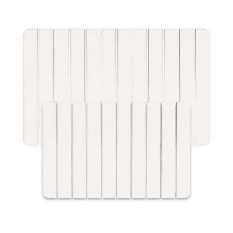Ensemble de tapis de cuisine gris à séchage rapide Diatomite, Natural White