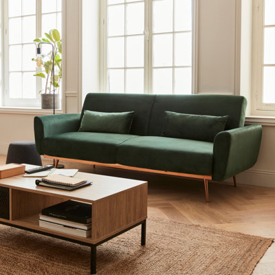 Segera 3-seater velvet convertible sofa bed