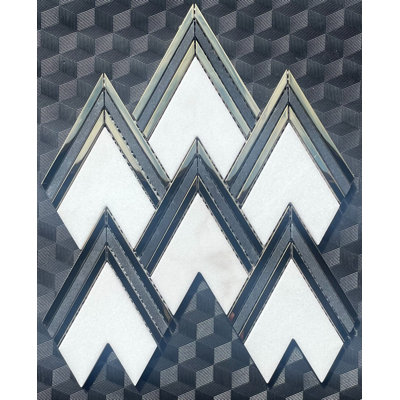 Metal Herringbone Mosaic Wall Tile