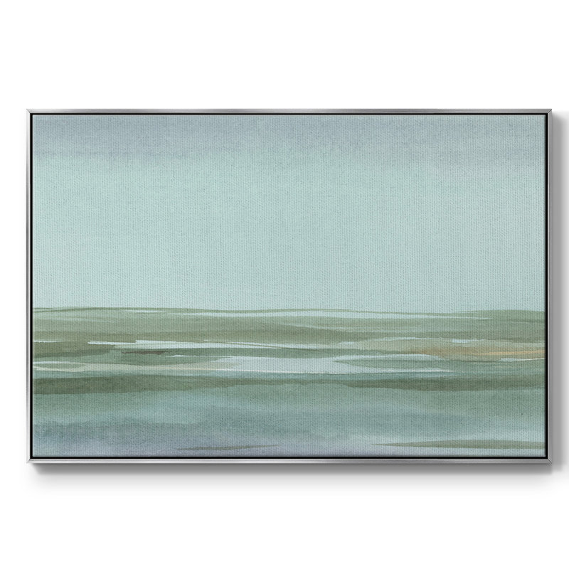 Toile encadrée de qualité supérieure Aqua Reflections II - prête à être accrochée, H 27 po x l 41 po x P 2 po