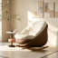 Chaise berçante moderne et luxueuse en suède