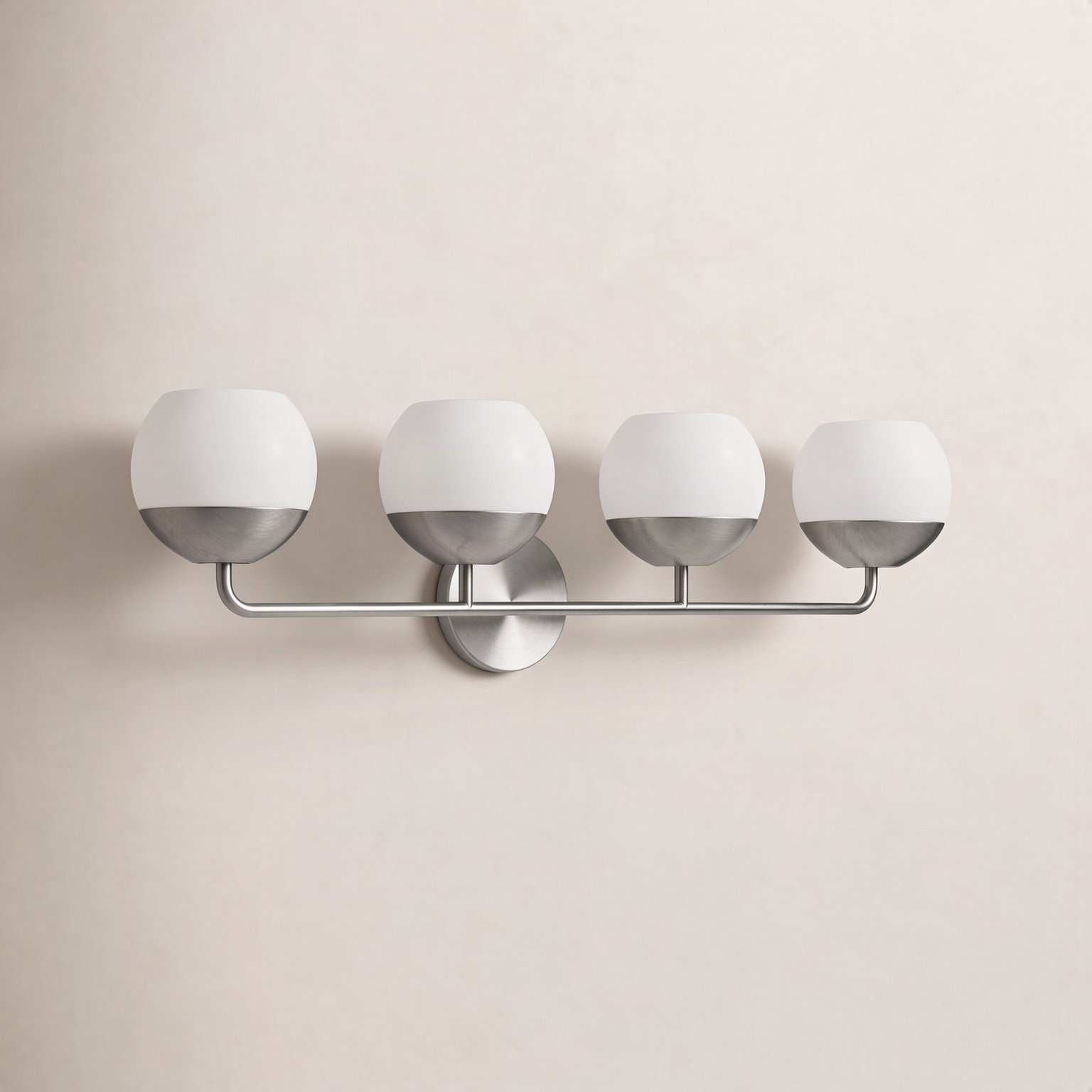 Avoca 4 Light Dimmable Vanity Light, Brushed Nickel