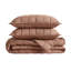 Ensemble de literie 3 pièces respirant / grand, 100% lin, rouge brique, confort moderne