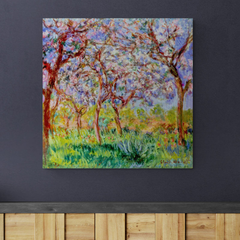 Spring In Giverny by Claude Monet - Wrapped Canvas Art Prints, 30cmH x 30cm W x 4cm D