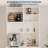 Kitchen Pantry Cabinet,71-Inch Freestanding Storage Cupboard with 7 Compartments, DIY Pegboard, 2 Glass Doors & Shelves-1037447907