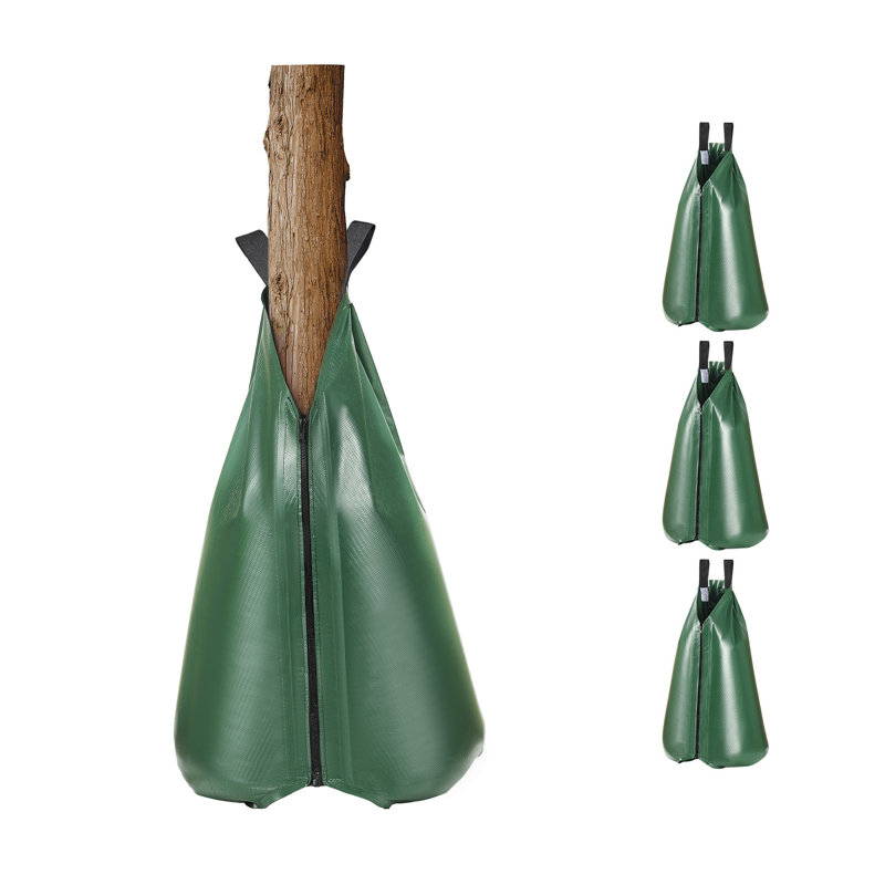 Tree Watering Bag Slow Release 4 Pack 20 Gallons, Water Bags for Trees, Refillable Tree Drip Irrigation Bags with Zipper, Durable Tree Watering System for Deep Root Targeting