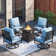 Asfand 4 - Person Outdoor Seating Group with Swivel Lounge Chairs&  Firepit Table