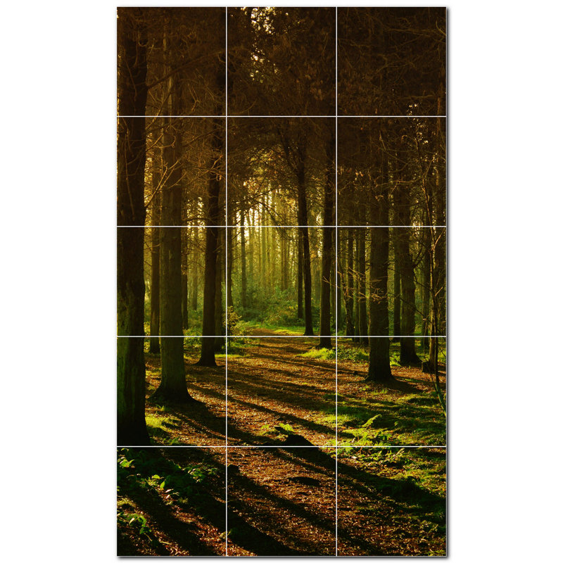 Murale décorative en céramique 6 po x 6 po Trees Photo