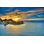 Coucher de soleil surplombant l'île de Corfou - Photographie sur toile tendue
