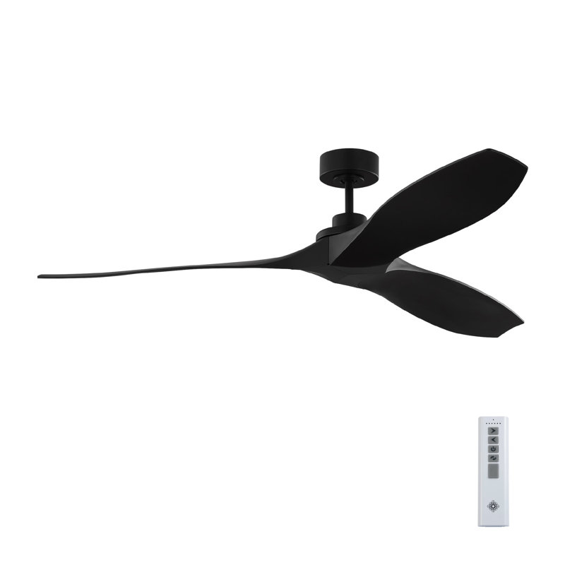 Smart Outdoor Ceiling Fan, Midnight Black, 60"