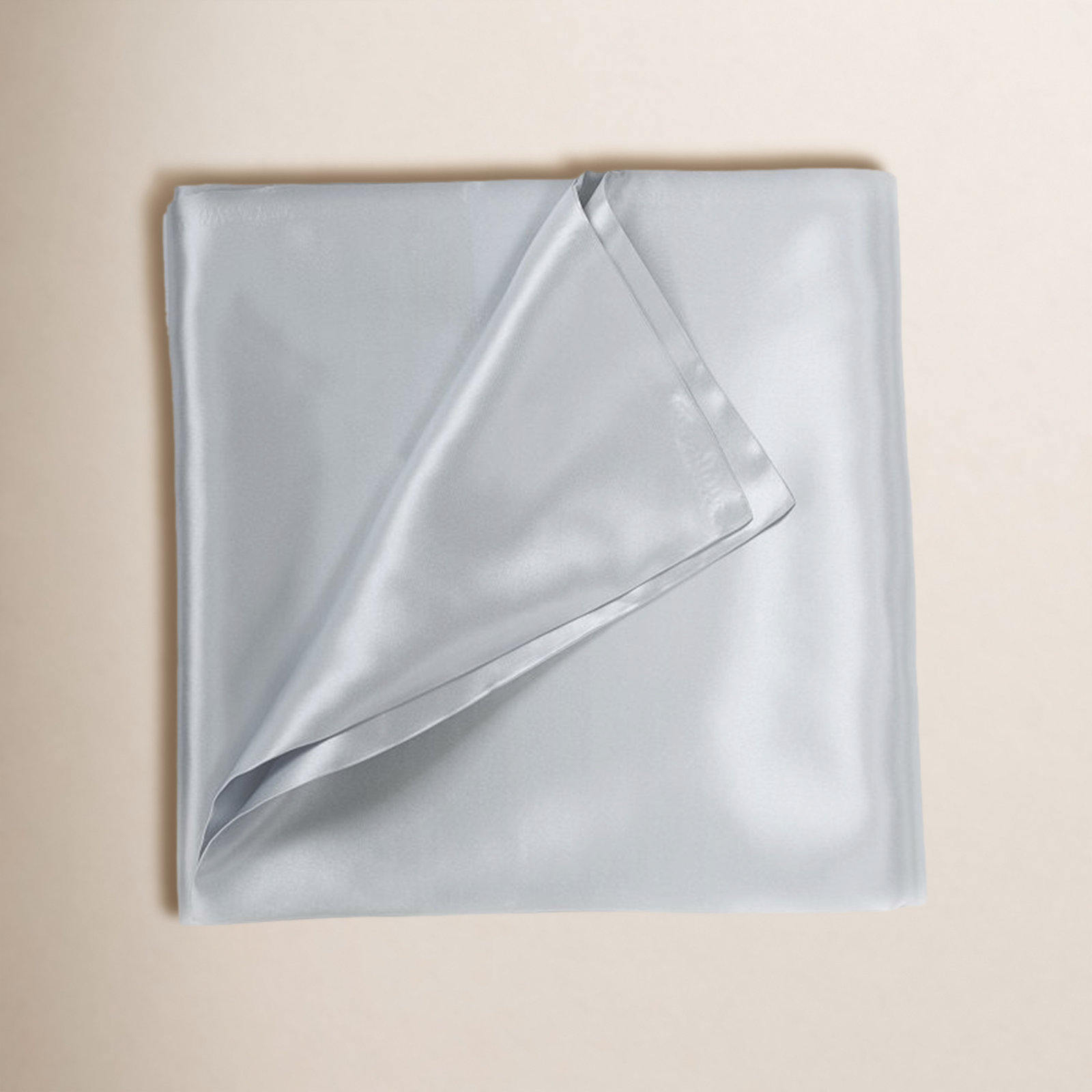 Baleine Silk Pillowcase, Silver, Standard