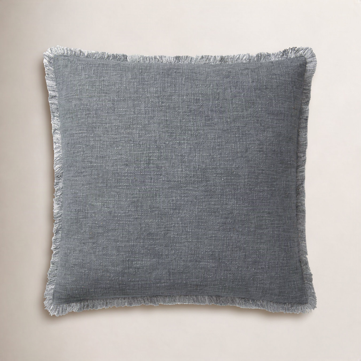 Amber Lewis x Loloi Sable Pillow Cover, Down, Blue, 22" x 22"