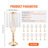 12PCS 49cm/19.3” Tall Crystal Wedding Flower Stand, Metal Wedding Centerpiece Vase, Gold Flower Holders Floral Display Rack for Tables Wedding Dinner Party, Ceremony Birthday Event Decor
