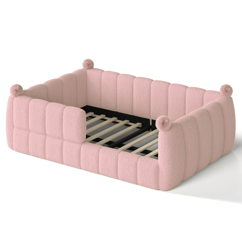 Lit double rembourré Montessori, Full, Pink