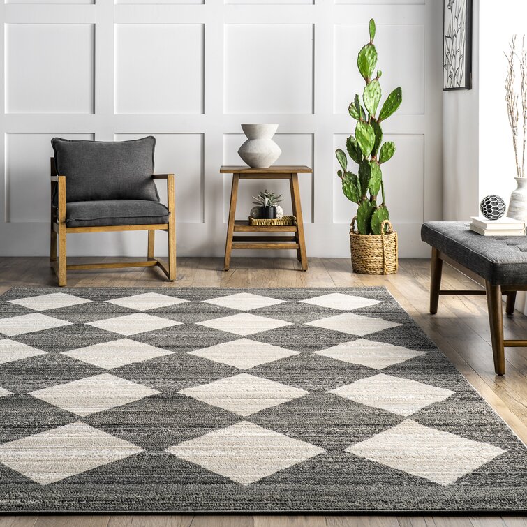 Delucia Geometric Gray/Beige Area Rug