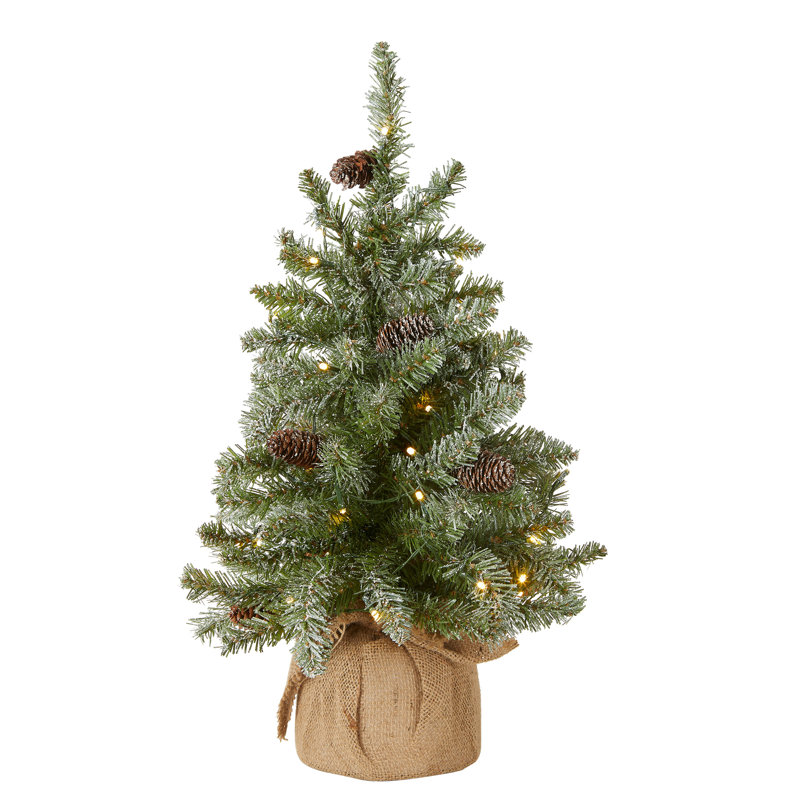 Sapin de Noël floqué et illuminé, 2'