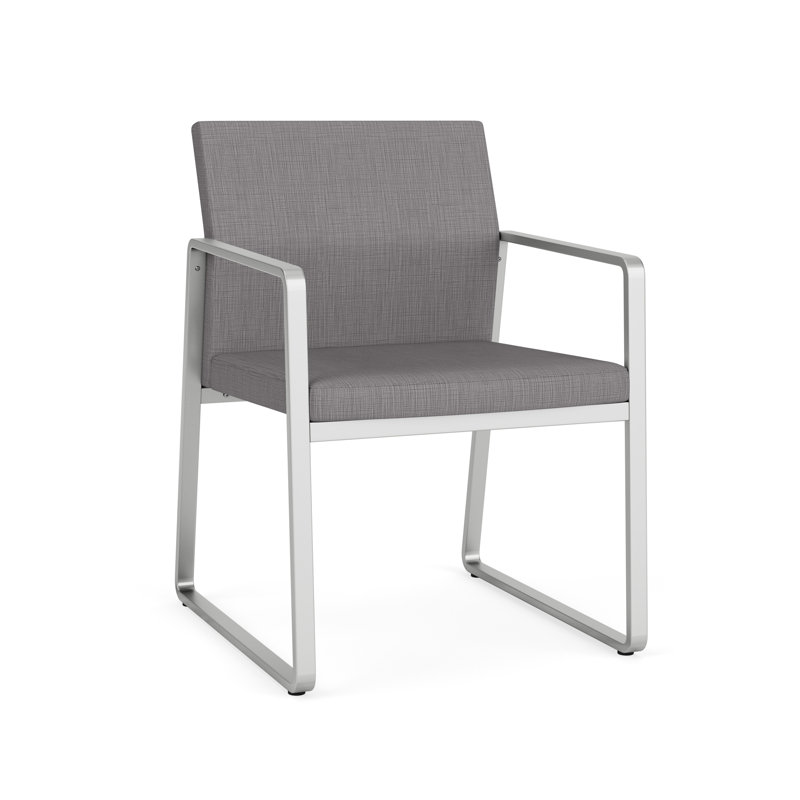 Chaise d'invité Gansett, Argent, Acier Plot Line