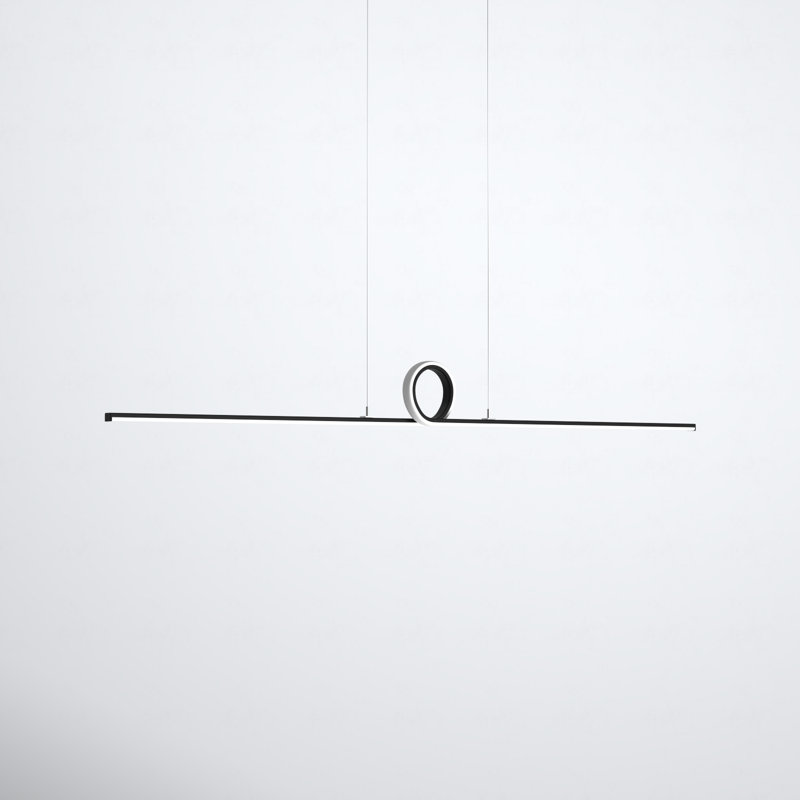 Dane 1 - Light LED Unique/Statement Pendant, Black