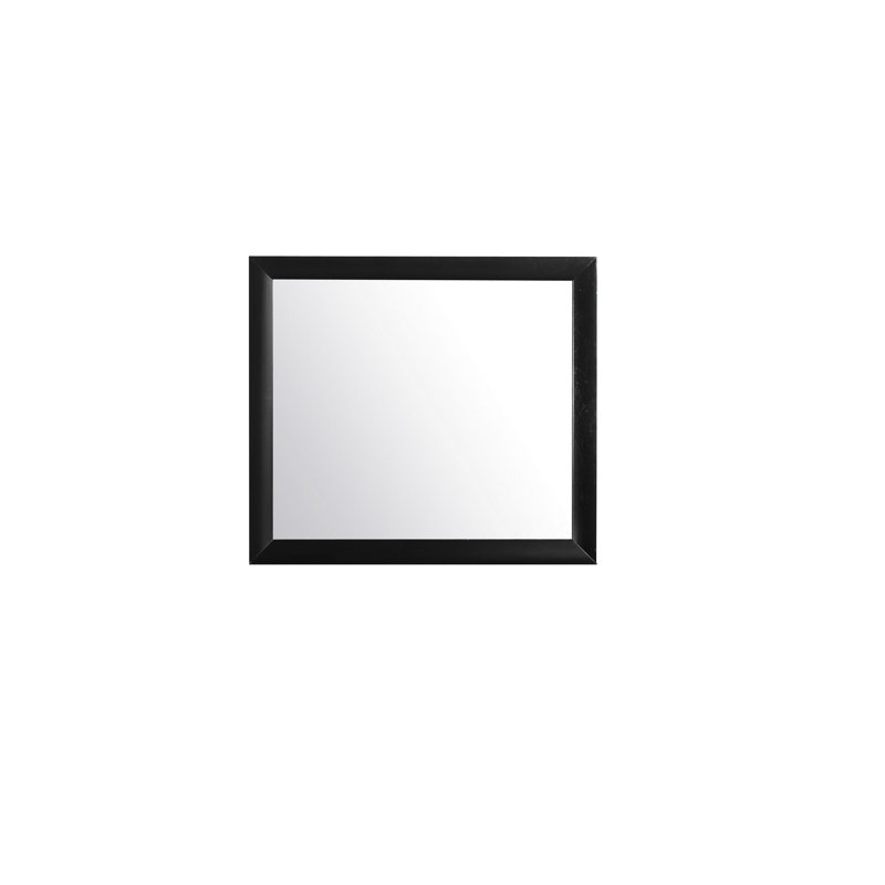 35" Framed Accent Mirror, Black