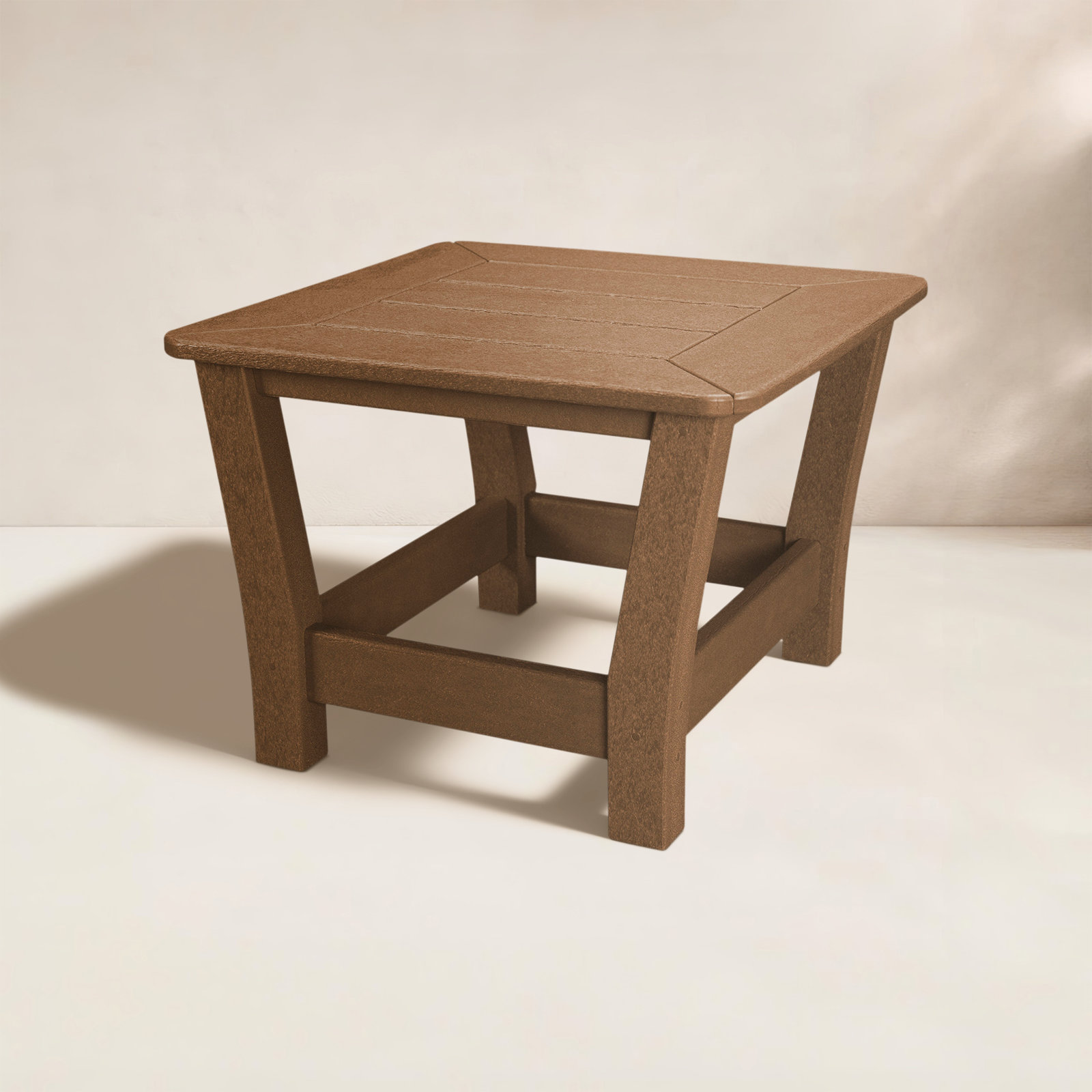 POLYWOOD® Harbour 23" Patio Side Table, Teak